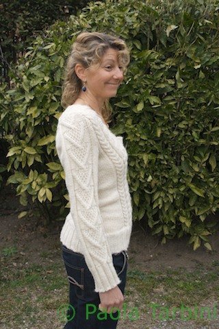 Modello Aran rivisitato - Filato Ecolana - Manica
