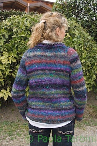 Modello Giacchina Doppiopetto - Filato Noro Blossom - Retro
