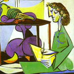 Pablo Picasso - Interior with a Girl Drawing - 1935