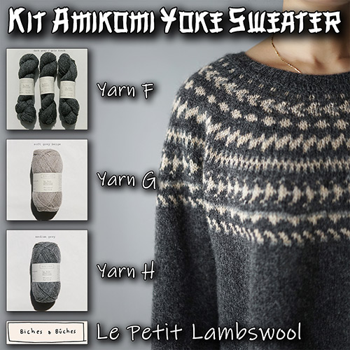 km254 Kit Amikomi Yoke Sweater : Biches & Bûches km254 Kit Amikomi Yoke Sweater : Biches & Bûches