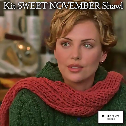 km277 Sweet Pattern November Knit Shawl