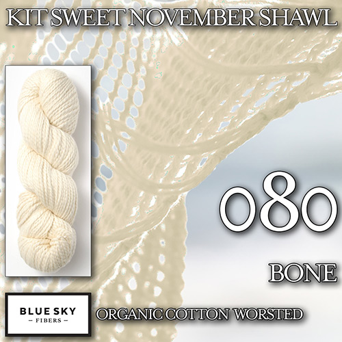 km277 Kit Sweet November Shawl K-080 : Blue Sky Fibers