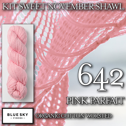 km277 Kit Sweet November Shawl K-642 : Blue Sky Fibers