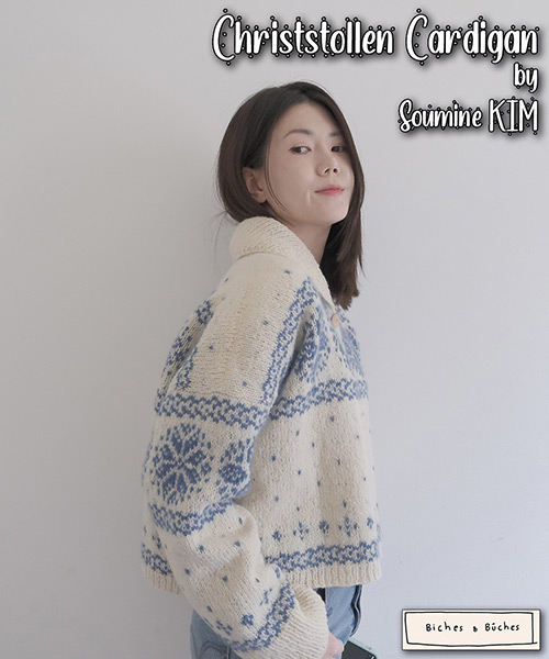 km311 Pattern Christstollen Cardigan by Soumine KIM