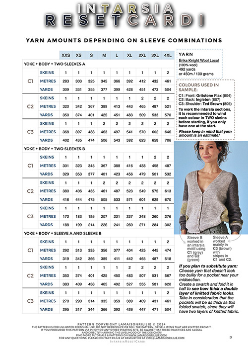 km312 Pattern Intarsia ResetCardi by Rililie