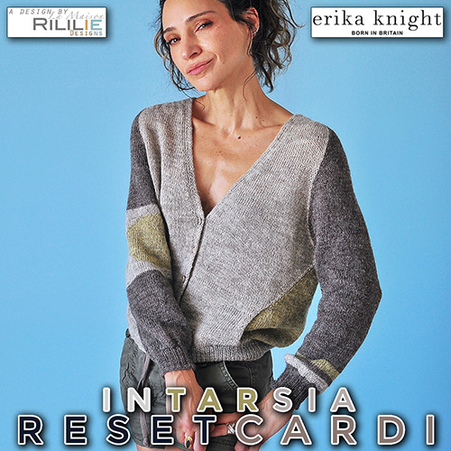 km312 Pattern Intarsia ResetCardi by Rililie
