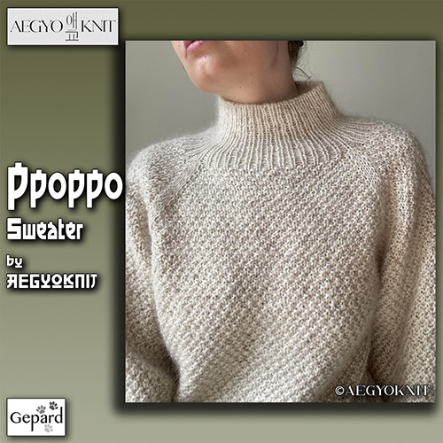 km333 Pattern Ppoppo Sweater by aegyoknit with Gepard 