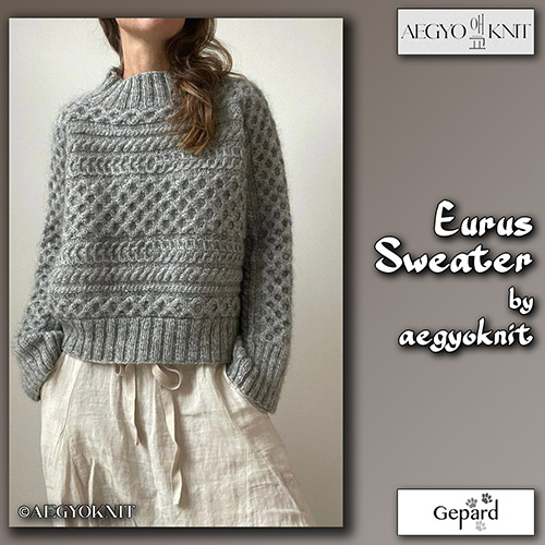 km336 Pattern Eurus Sweater by aegyoknit with Gepard 