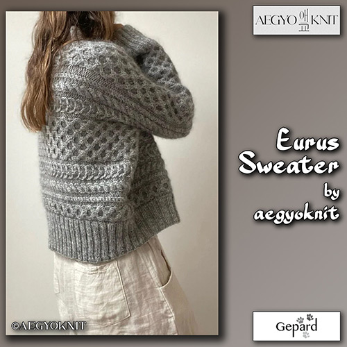 km336 Pattern Eurus Sweater by aegyoknit with Gepard 