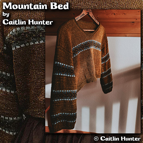 km376 Pattern Mountain Bed by Caitlin Hunter with Lichen and Lace