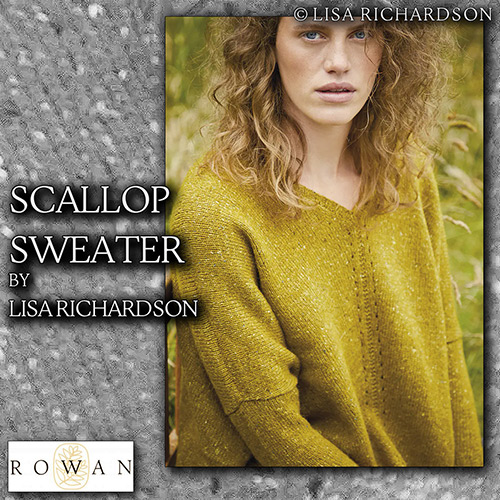 km377 Pattern Scallop Sweater by Lisa Richardson
