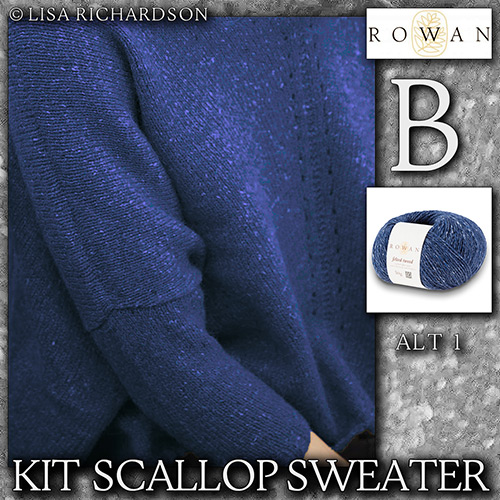 km377 Scallop Sweater B with Rowan