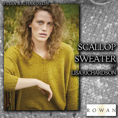 km377 Pattern Scallop Sweater by Lisa Richardson