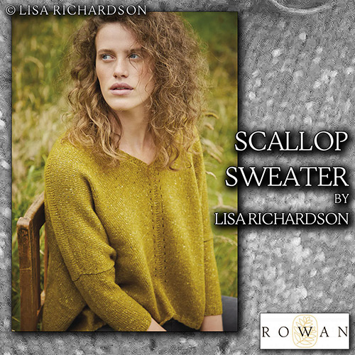 km377 Pattern Scallop Sweater by Lisa Richardson