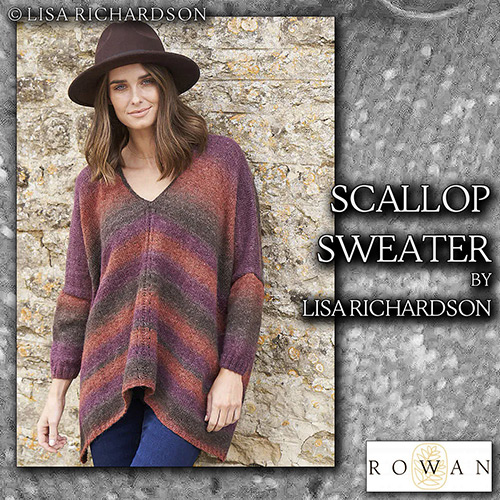 km377 Pattern Scallop Sweater 2025 by Lisa Richardson