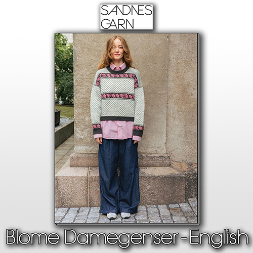 km378 Pattern Blome Damegenser by Sandnes Garn