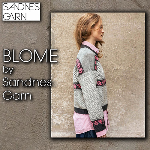 km378 Pattern Blome Damegenser by Sandnes Garn