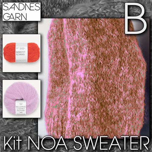 km379 Kit Noa Sweater B with Sandnes Garn