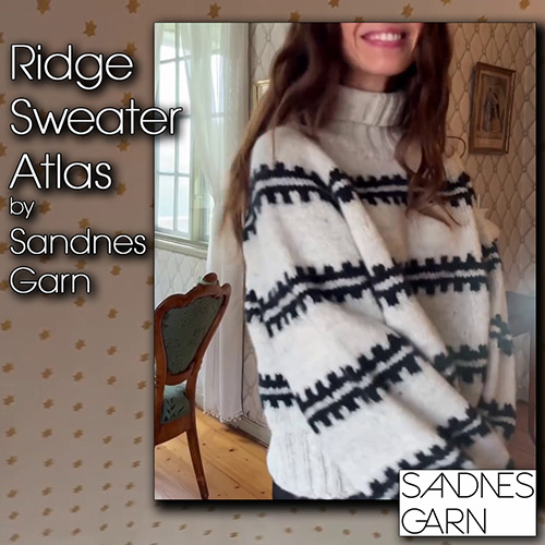 km380 Pattern Ridge Sweater Atlas by Sandnes Garn
