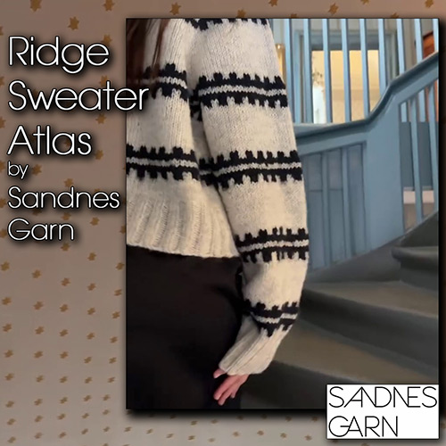 km380 Pattern Ridge Sweater Atlas by Sandnes Garn