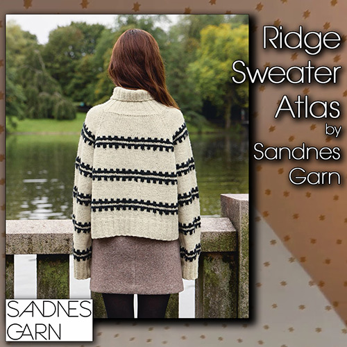 km380 Pattern Ridge Sweater Atlas by Sandnes Garn