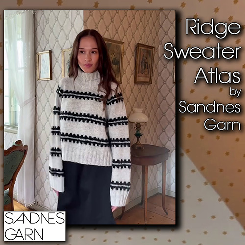 km380 Pattern Ridge Sweater Atlas by Sandnes Garn