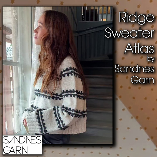 km380 Pattern Ridge Sweater Atlas by Sandnes Garn