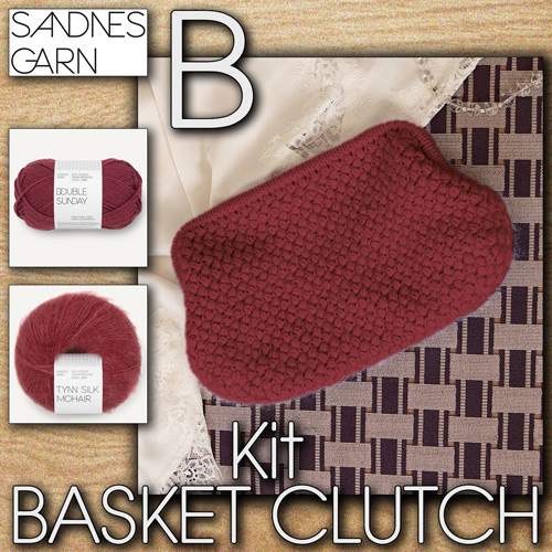 km387 Kit Basket Clutch B with Sandnes Garn