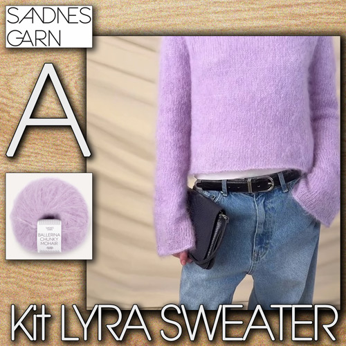 km387 Kit Lyra Sweater A with Sandnes Garn