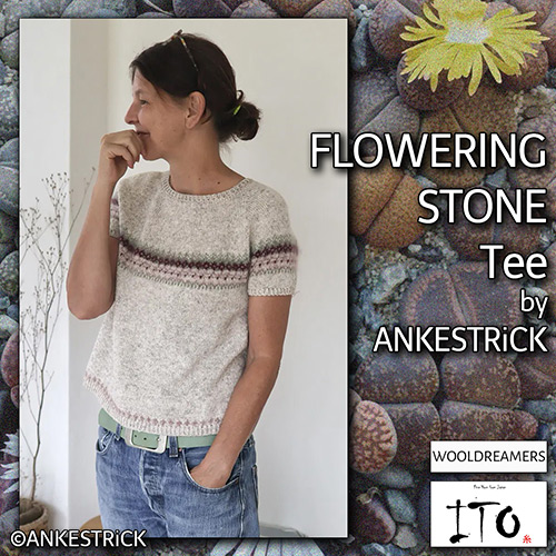 km392 Pattern Flowering Stone Tee km392 Pattern Flowering Stone Tee
