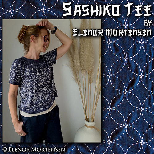 km400 Pattern Sashiko Tee by Elenor Mortensen with Pascuali