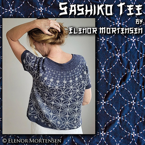 km400 Pattern Sashiko Tee by Elenor Mortensen with Pascuali