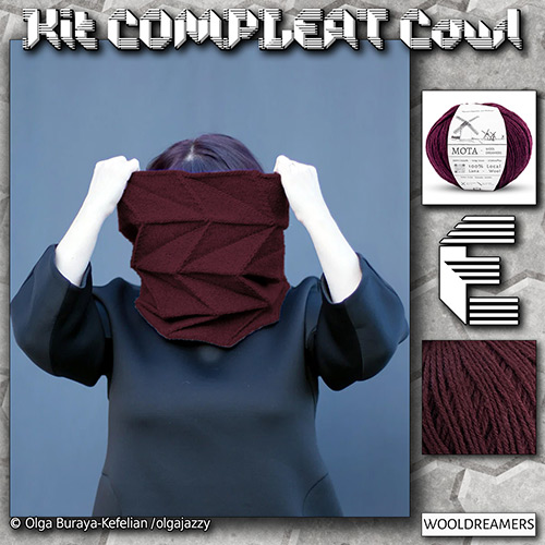 km405 Kit COMPLEAT Cowl E : WoolDreamers km405 Kit COMPLEAT Cowl E : WoolDreamers