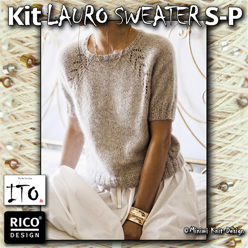 km408 Kit Lauro Sweater S-P : ITO Yarn + Rico Design