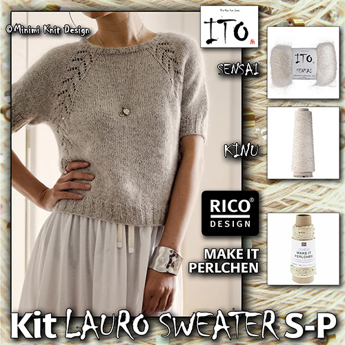 km408 Kit Lauro Sweater S-P : ITO Yarn + Rico Design