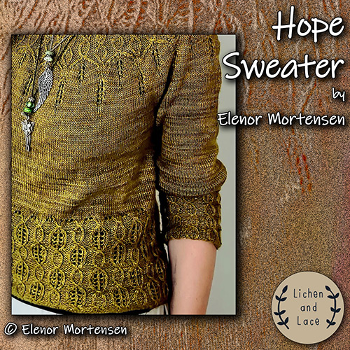 km415 Pattern Hope Sweater by Elenor Mortensen : Lichen and Lace