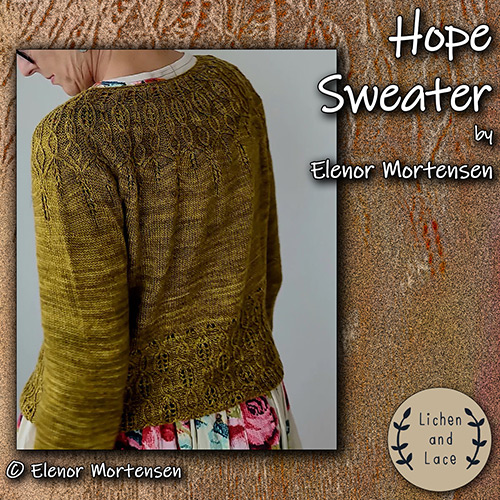 km415 Pattern Hope Sweater by Elenor Mortensen : Lichen and Lace
