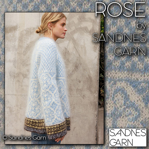 km419 Pattern Rose by Sandnes Garn