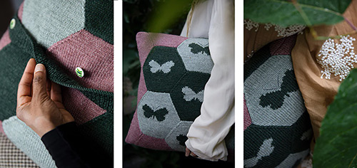 pb58: Butterfly Patchwork Cushion